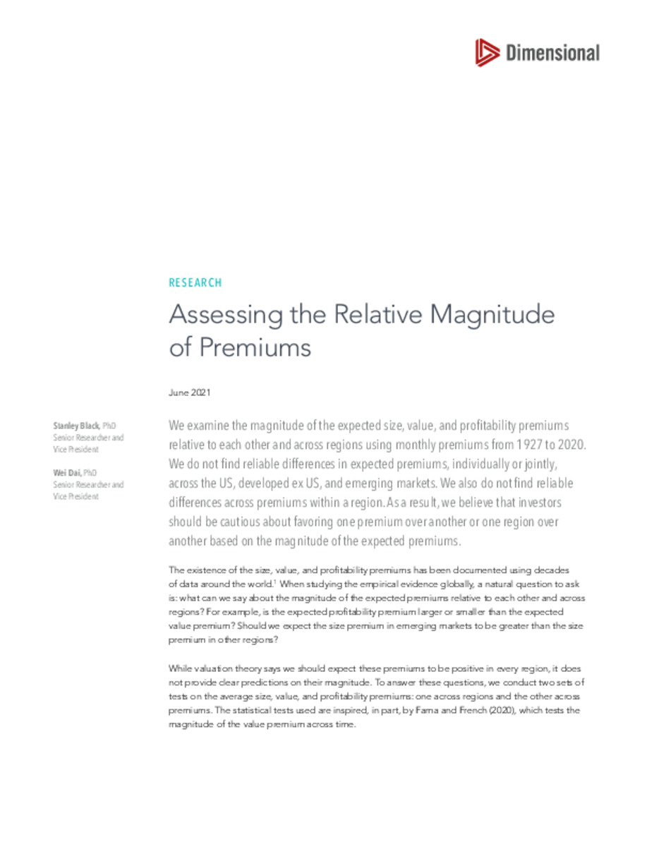 CE Credit On Demand_MJ Assessing the Relative Magnitude of Premiums