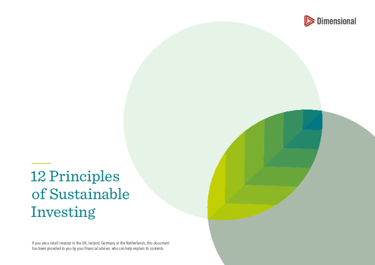 12 Principles of Sustainability Investing