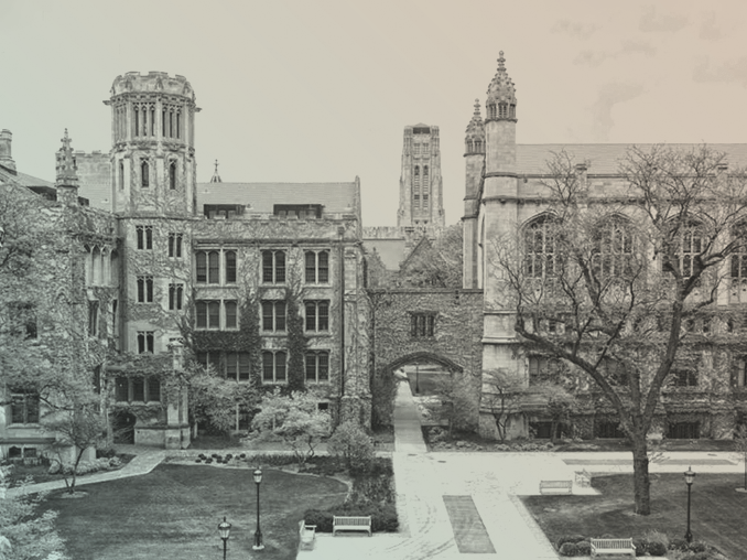 Photo of the campus of the University of Chicago.