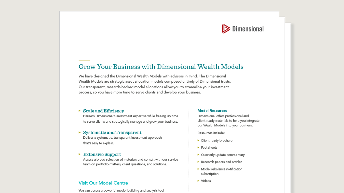 Grow Your Business with Dimensional Wealth Models