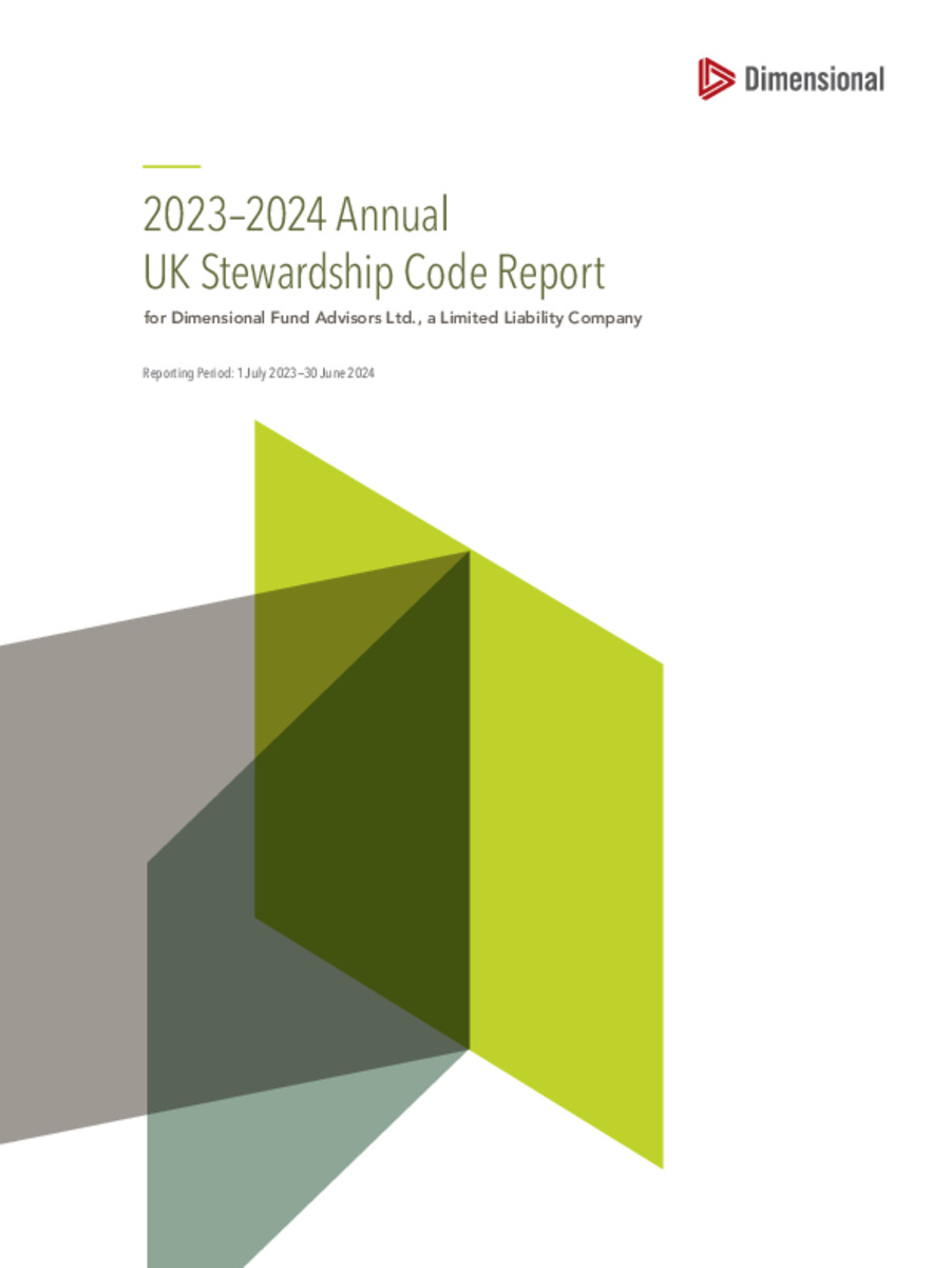 2022-2023 Annual UK Stewardship Code Report | Dimensional